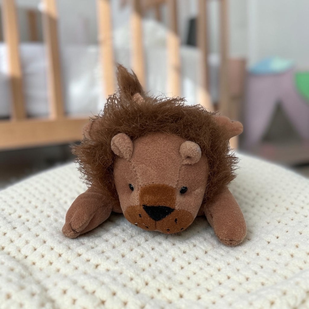 GMA Access Inc Brown Lion Bean Bag Plush Stuffed Animal Toy 8 Inch Lying Down